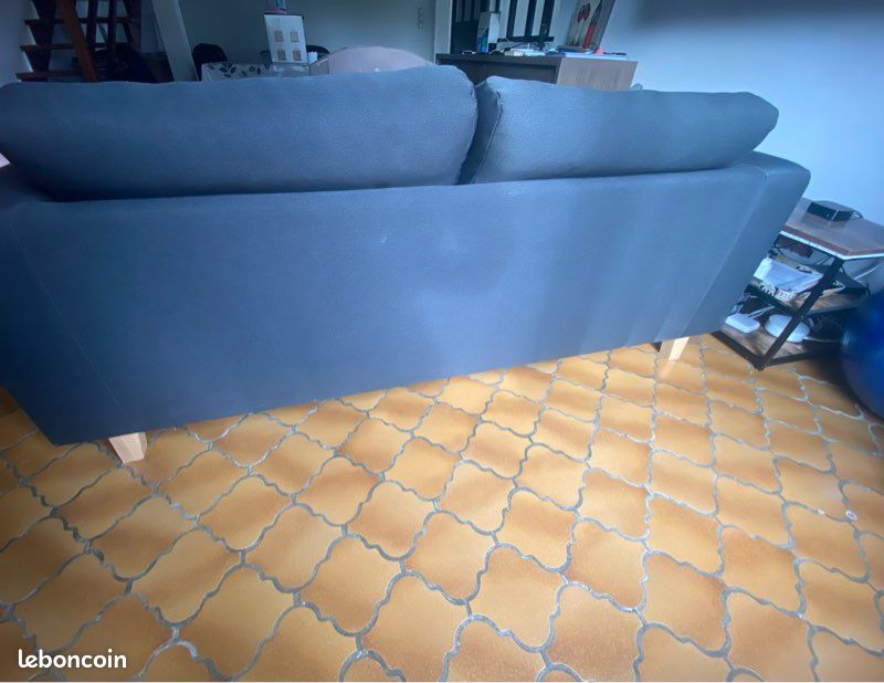 Canapé FALSLEV 2 places tissu gris