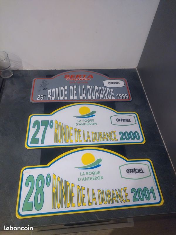 Plaque De Rallye Ronde Du Valentinois - 1989, Collection Auto Vintage