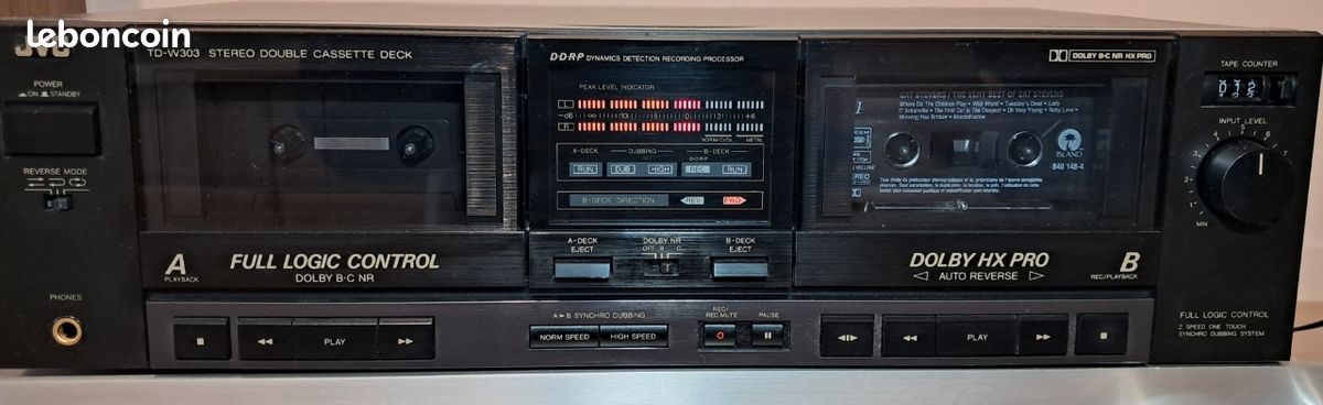 Platine Double Cassette JVC TD-W303 - Stéréo, Auto-reverse - Bon état - Garantie 3 Mois