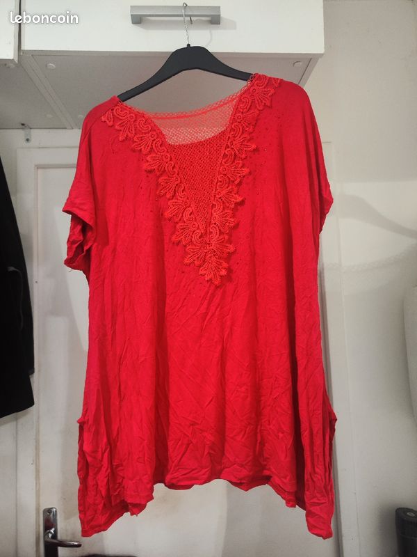Très belle tunique rouge L/XL , 9 (image 1)