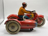 JML France Ancienne Moto en tôle lithographiée avec pilote