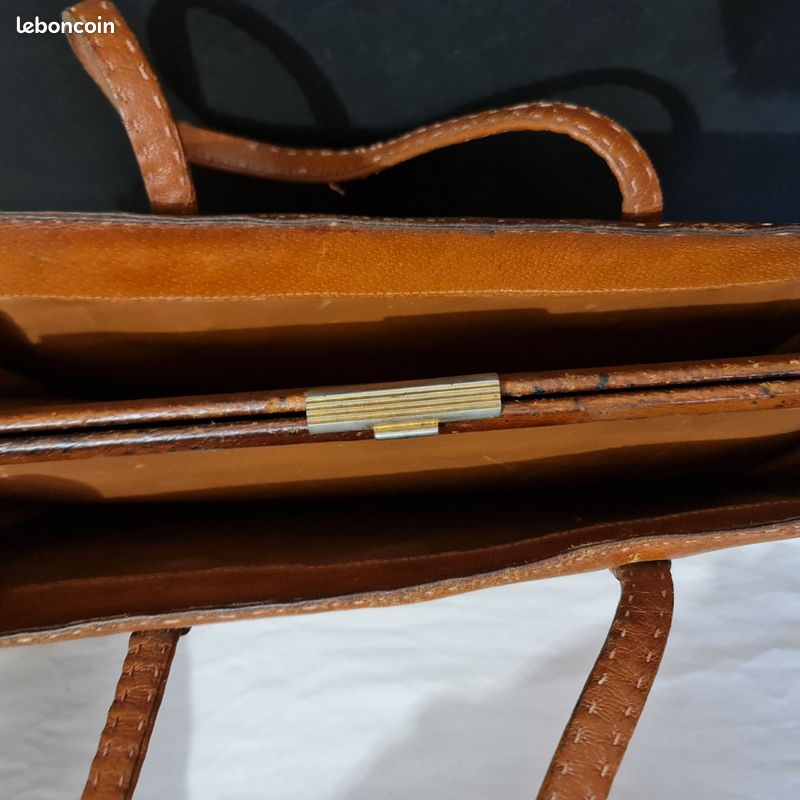 RÉSERVÉ Véritable sac à main/sac à main en cuir de lézard français