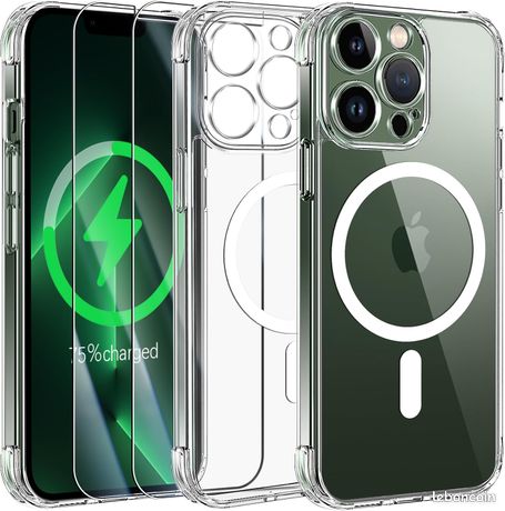 Coque IPhone 13 Pro Max De Qualité Militaire Avec Aimant MagSafe - Transparente