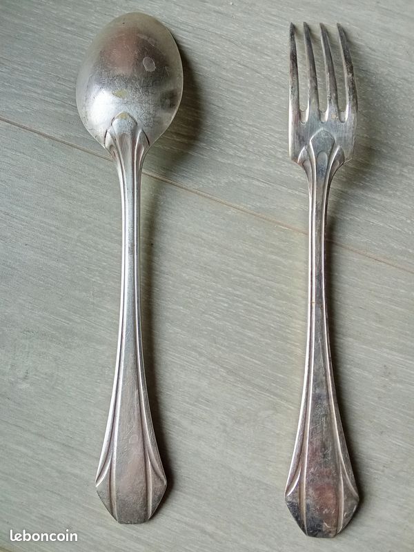 Ménagère 24 Pièces En Métal Argenté Apollo - Style Vintage 1920-1949