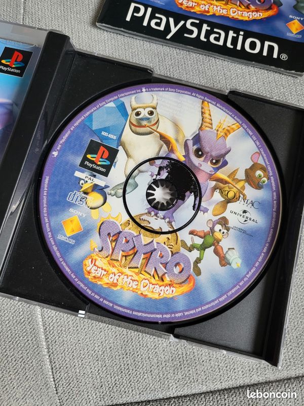PS1 PLAYSTATION 1 jaquette arriere spyro 3 year of the dragon EUR 19,90 - FR
