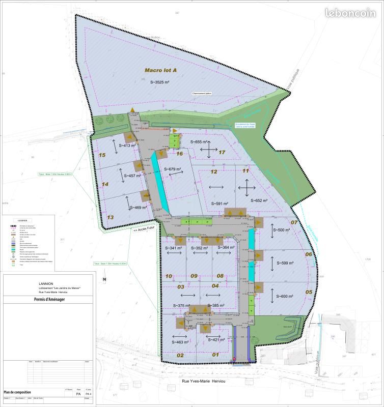 Terrain 341 m² Lannion · 53 900 €