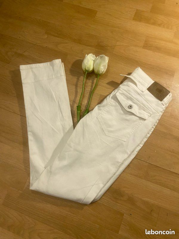 Jean blanc Cotton Belt (image 9)