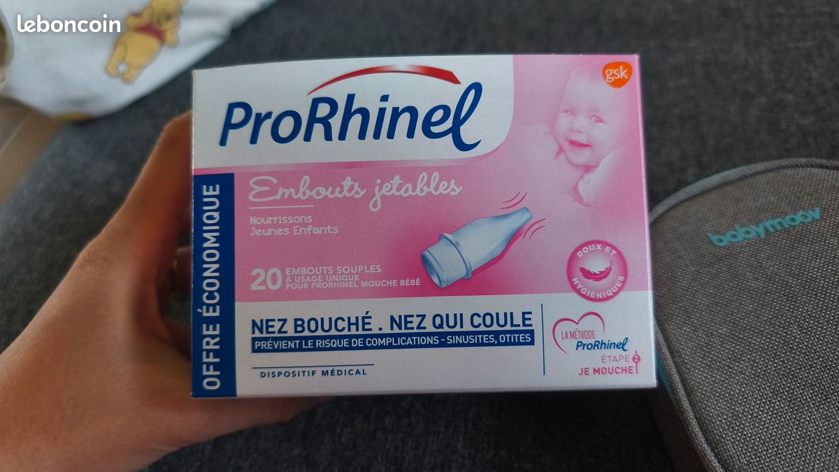 ProRhinel Mouche Bébé + 2 Embouts Souples Jetables - Aspirateur Nasal Pour Nourrisson