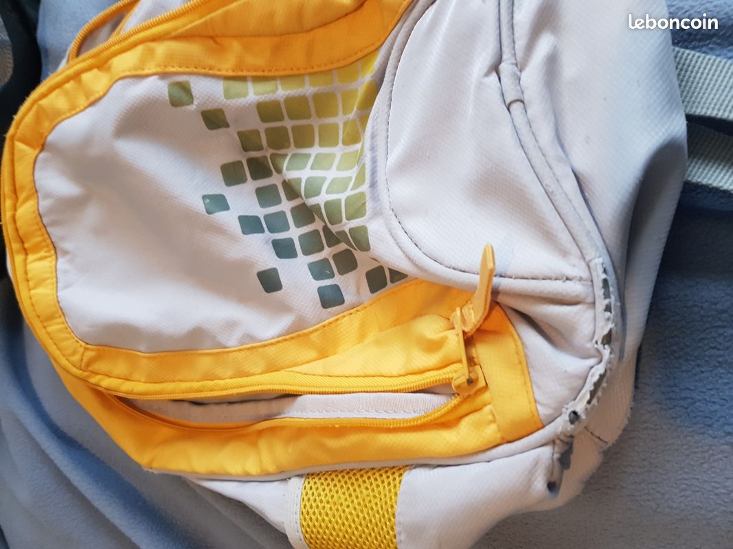 Sac à dos enfant jaune et gris (image 3)