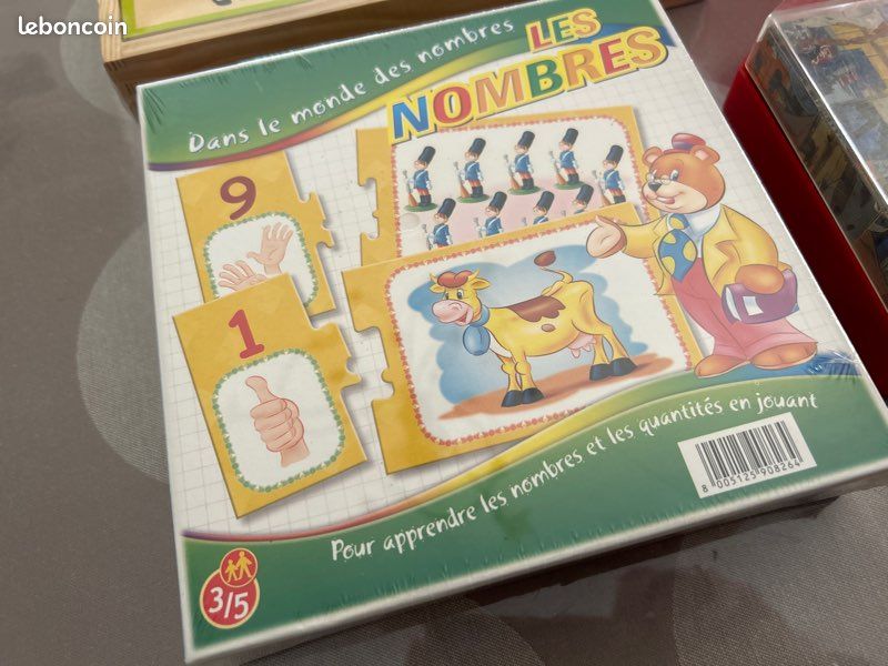 Lot jeux puzzle neuf chiffres lettres éponges 3-5 ans (image 3)