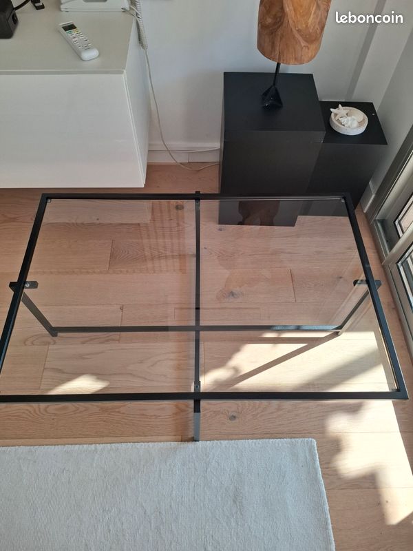 Table de salon métal et verre (image 2)