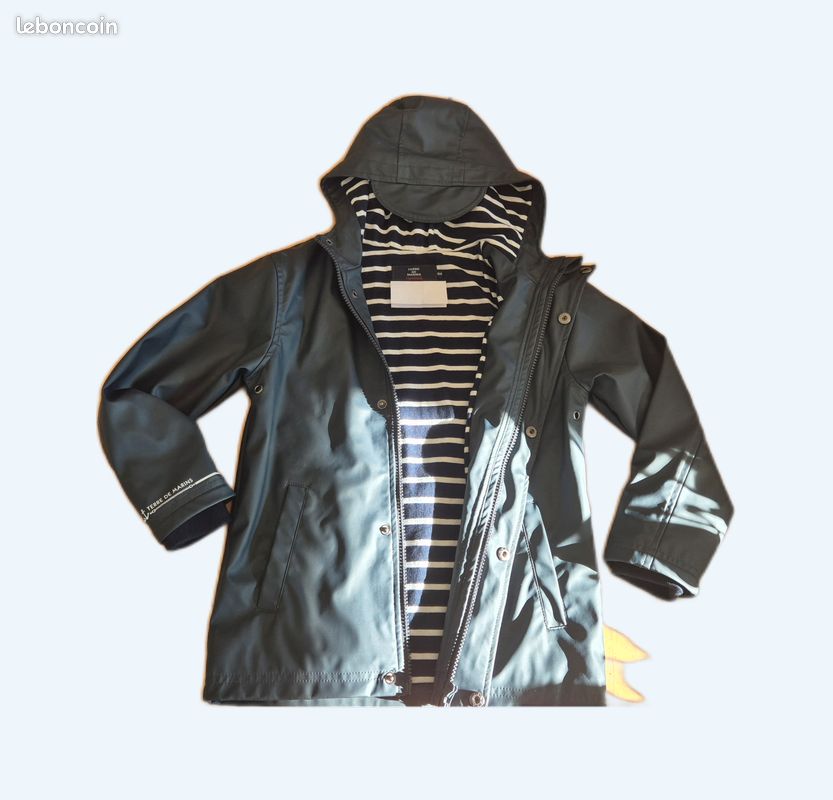 Imperméable bleu marine enfant ans marque Terre de Marins