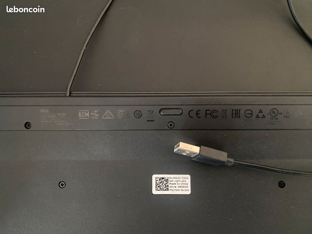 Clavier ordinateur AZERTY clavier DELL filaire USB (image 4)