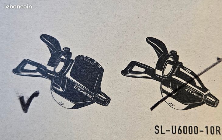 Shimano CUES SL-U8000-11R Shifter - Right, 11-Speed, Rapidfire Plus