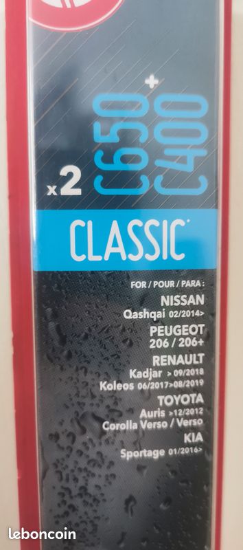 2 balais d'essuie-glace avant C650-C400 - Neufs (image 1)
