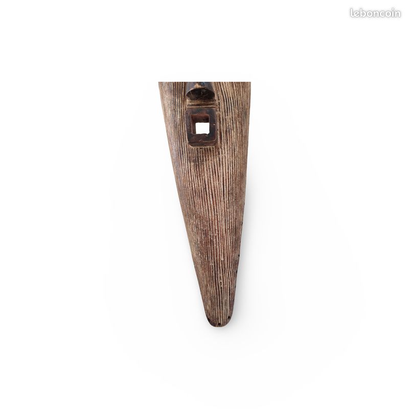 Long masque africain Songye Kifwebe H 66 cm RDC Congo art Africain Art tribal Ethnique Masque vintage en bois fabriqué à la main Sculpture africaine (image 3)