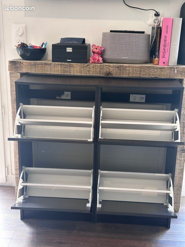 Armoire à chaussures IKEA BISSA – Comme neuve – Brun noir (image 7)