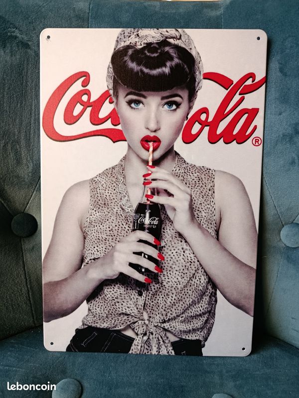 Plaque Métal Déco Vintage Coca Cola 20x30cm - Harley-Davidson - Neuve Sous Blister