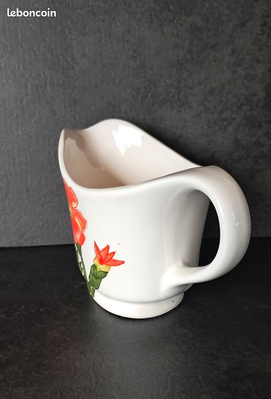 Pot à lait en porcelaine en forme de vache - crémier - récipient de