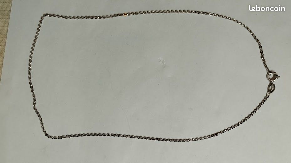 Collier Chaîne En Argent 925 - Long Et Grand Modèle - Occasion - Bijou Vintage