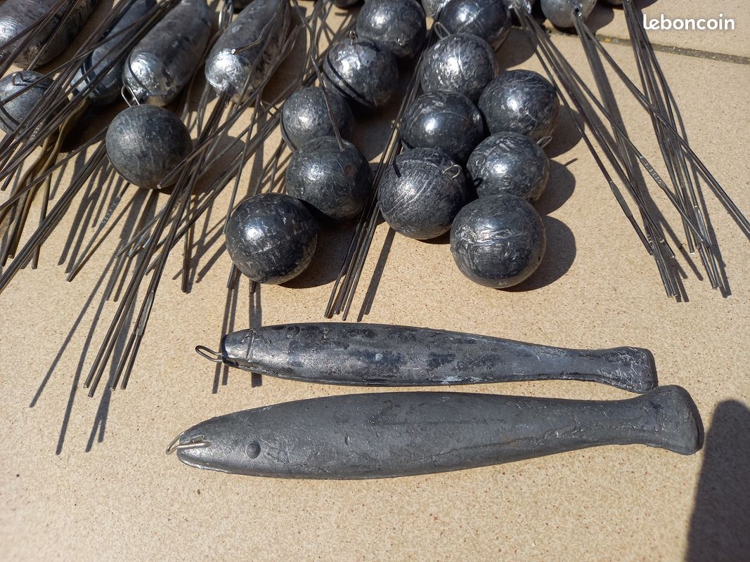 Lot De 7 Plombs De Pêche En Mer – Occasion Bon état