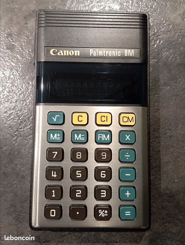 Calculatrice Vintage Canon Palmtronic 8M – Fonctionnelle, Bon état