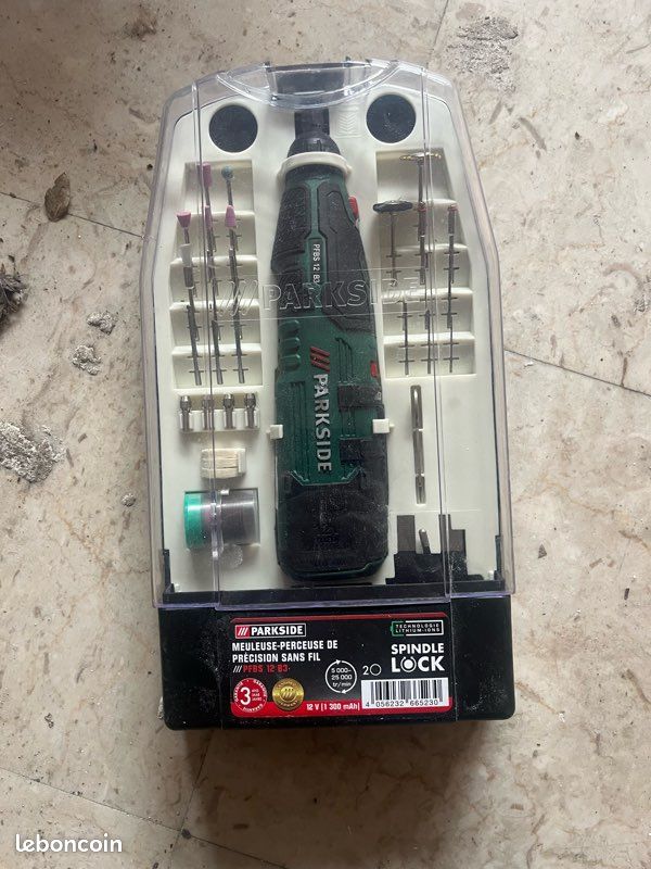Meuleuse-perceuse de précision sans fil Parkside PFBS 12 B3 – 12V + accessoires (image 1)