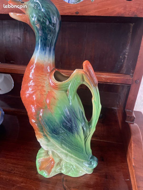 Canard Vintage Céramique Peinte – Mexique – Collection Originale (Parfait état)