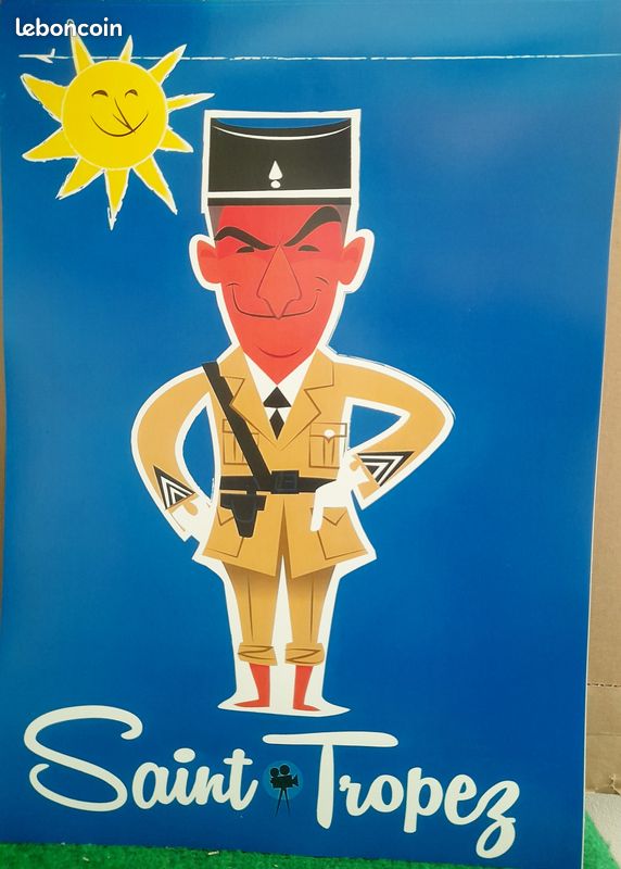 Poster Louis De Funès – Le Gendarme De Saint-Tropez – Affiche Cinéma Vintage
