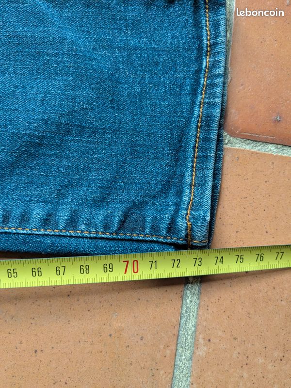 Jean Skinny Femme Taille 38 Bleu Marine - Élastiqué, 98% Coton, Très Bon état Occasion