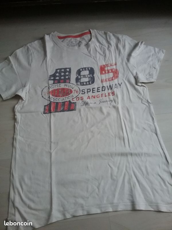 Tee shirt blanc homme (image 2)
