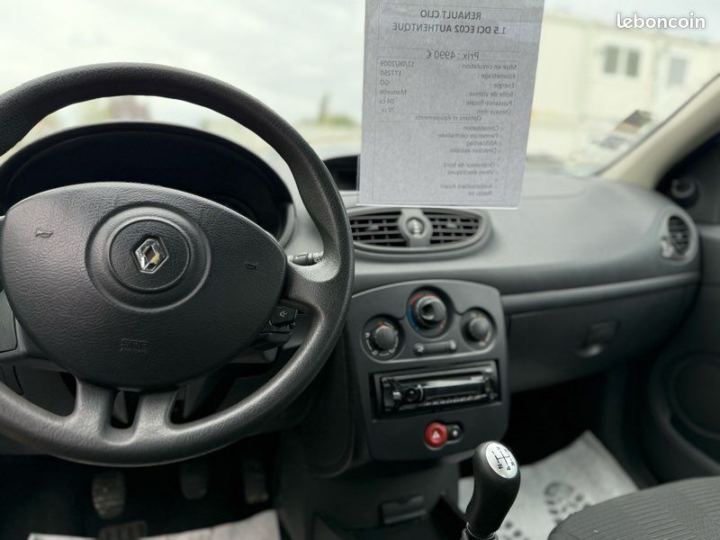 Renault clio iii 1,5 dci eco2 authentique (image 3)