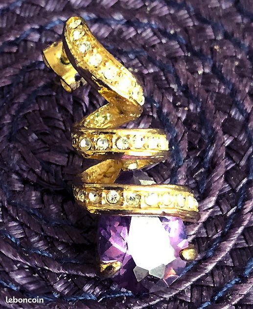 Boucles d'oreilles améthyste (image 2)