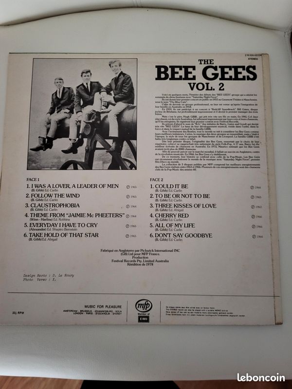 Disque vinyle The Bee Gees (image 6)