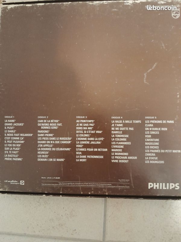 Vinyles 33 tours coffret 5 disques Jacques Brel (image 2)