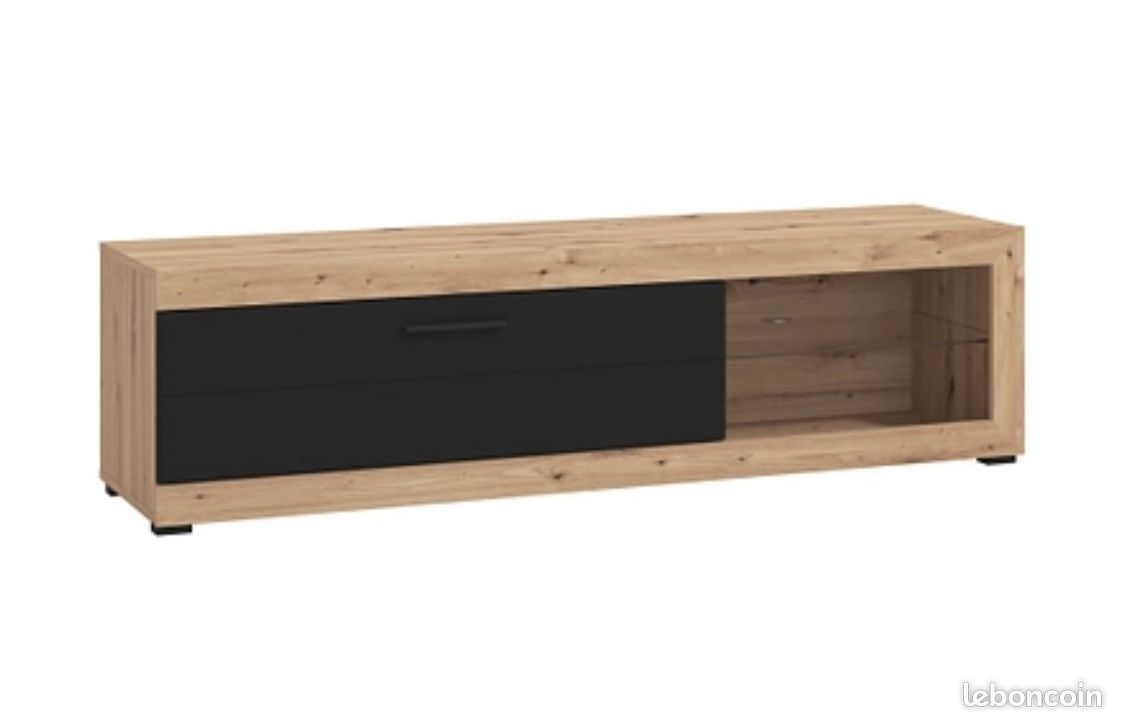 Meuble TV REMO 162cm chêne artisan (image 1)