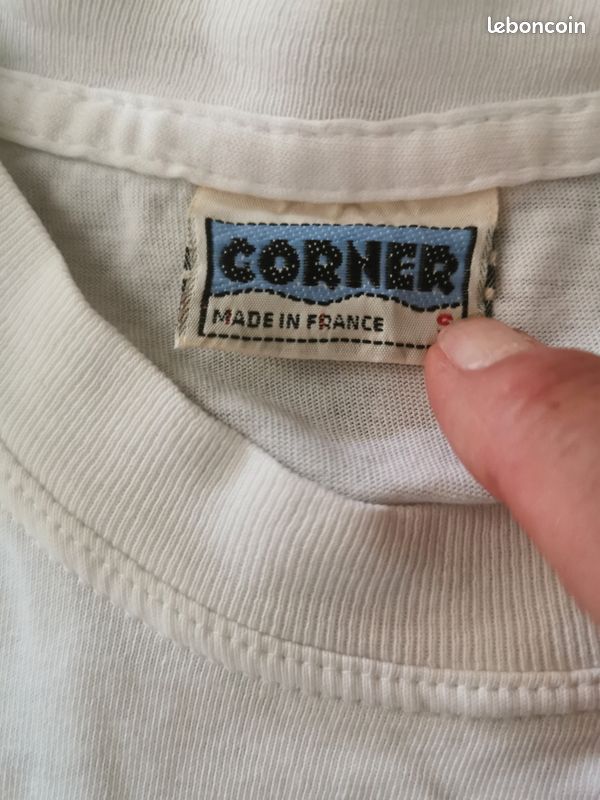 T-shirt Vintage Tintin 1993 – Marque Corner, Taille XS, Fabriqué En France – Parfait Pour Les Fans !