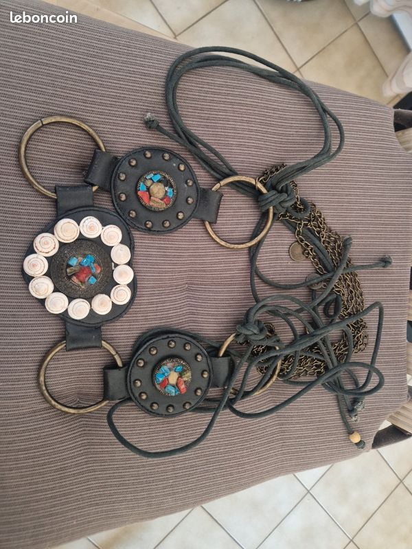 Ceinture métal et cuir (image 1)