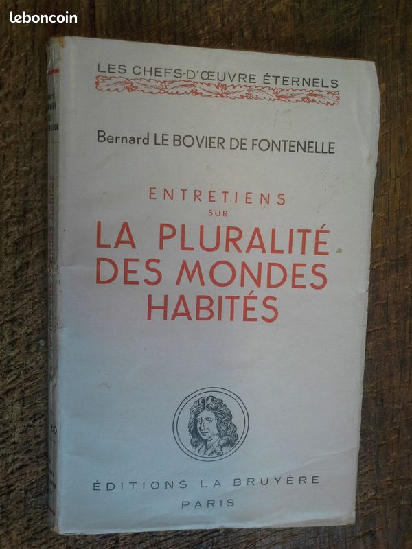 Entretiens sur la Pluralite ds Mondes Habites 1943 Bovier Fontenelle (image 1)
