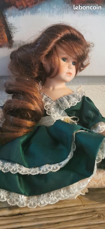POUPÉE D'ARTISTE POUPÉE en porcelaine 33 cm collector rareté vintage