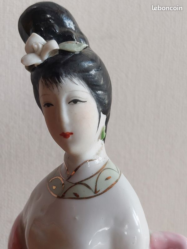 Statuette porcelaine chinoise geisha (image 4)