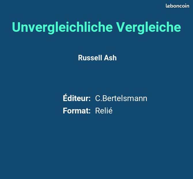 Unvergleichliche Vergleiche - Russell Ash (image 2)