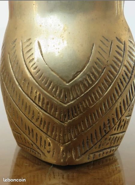 Chouette, hibou, en laiton et nacre (image 6)