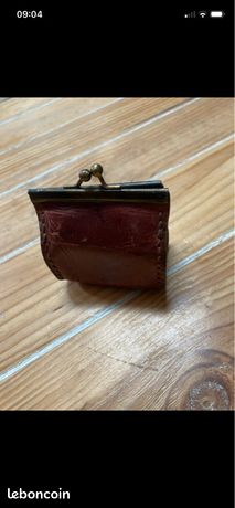 Grand Portefeuille Vintage En Cuir Reptile - Marque Ancienne, Occasion Très Bon état, Origine France
