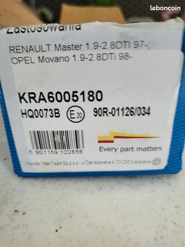 Plaquette de frein Renault master 2.8 (image 2)