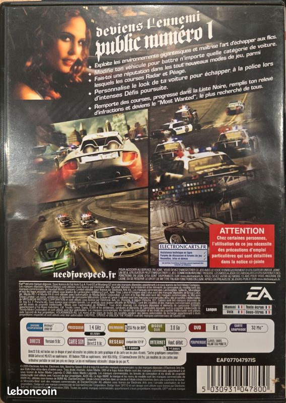 Need For Speed Most Wanted Sur PC - Version Complète Avec Notice - Jeu D'occasion Testé