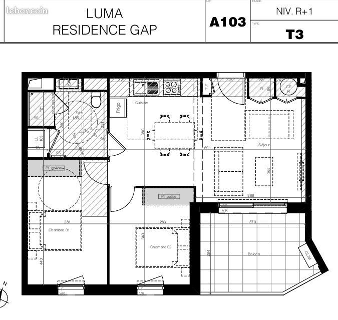 Appartement 2 pièces 56 m² · à Gap · 56 m² · 281 000 €