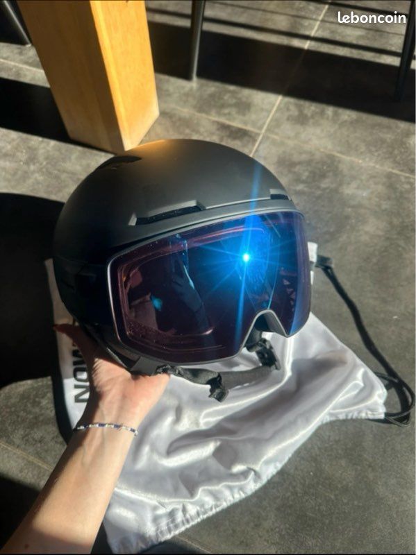 Casque visière Salomon Driver Prime Sigma Photo Mips Black Sky Blue - L (image 2)