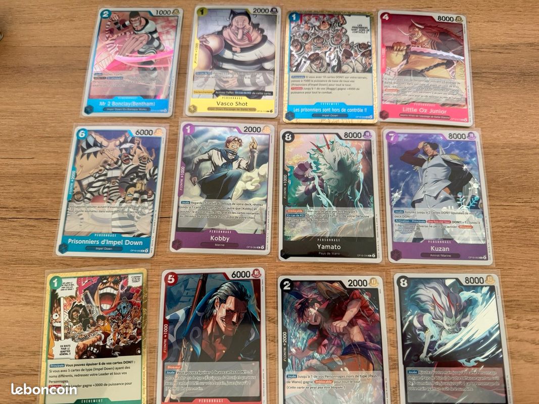 Lot de 169 cartes One Piece Card Game OP-16 FR (image 1)
