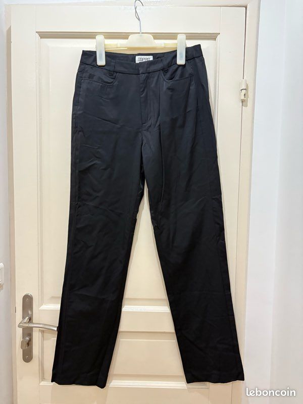 Pantalon ESPRIT Taille 40 - Noir - Tissu Crêpe - Style Jean - Occasion Très Bon état